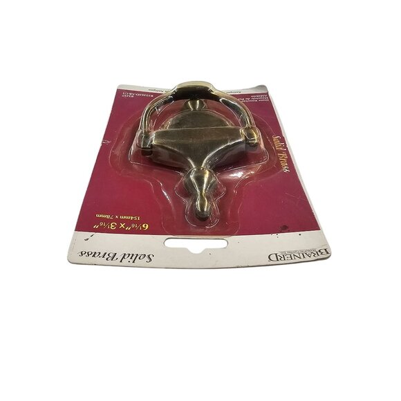 Brainerd Door Knocker 6 1/16" x 3 1/16" Solid Antique Brass NOS Part # 83257 - Picture 7 of 9